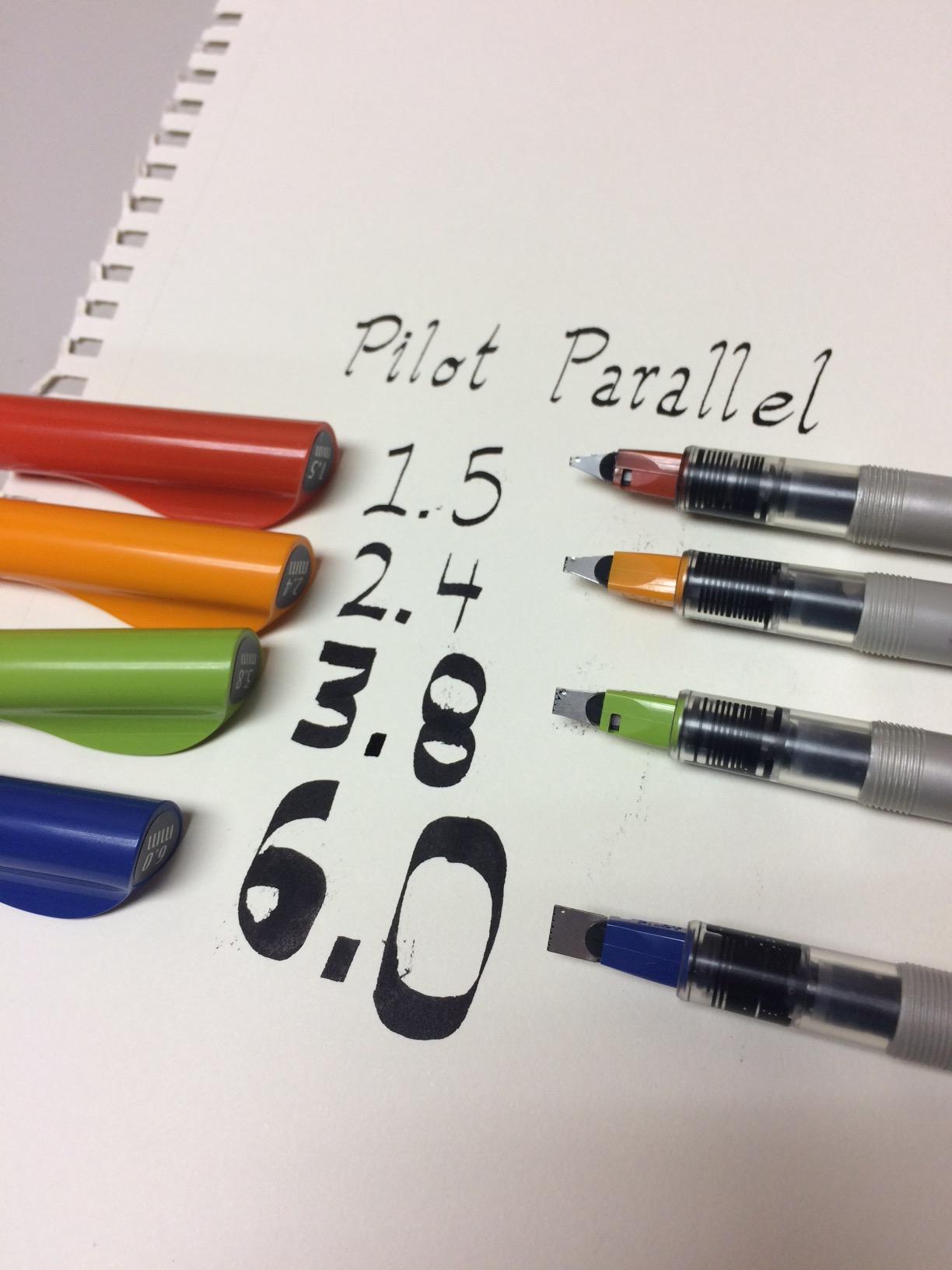 PILOT Parallel Calligraphy Pen Set, 1.5 mm, 2.4 mm, 3.8 mm and 6 mm with Bonus Ink Cartridge (P9005SET) customer photo 1