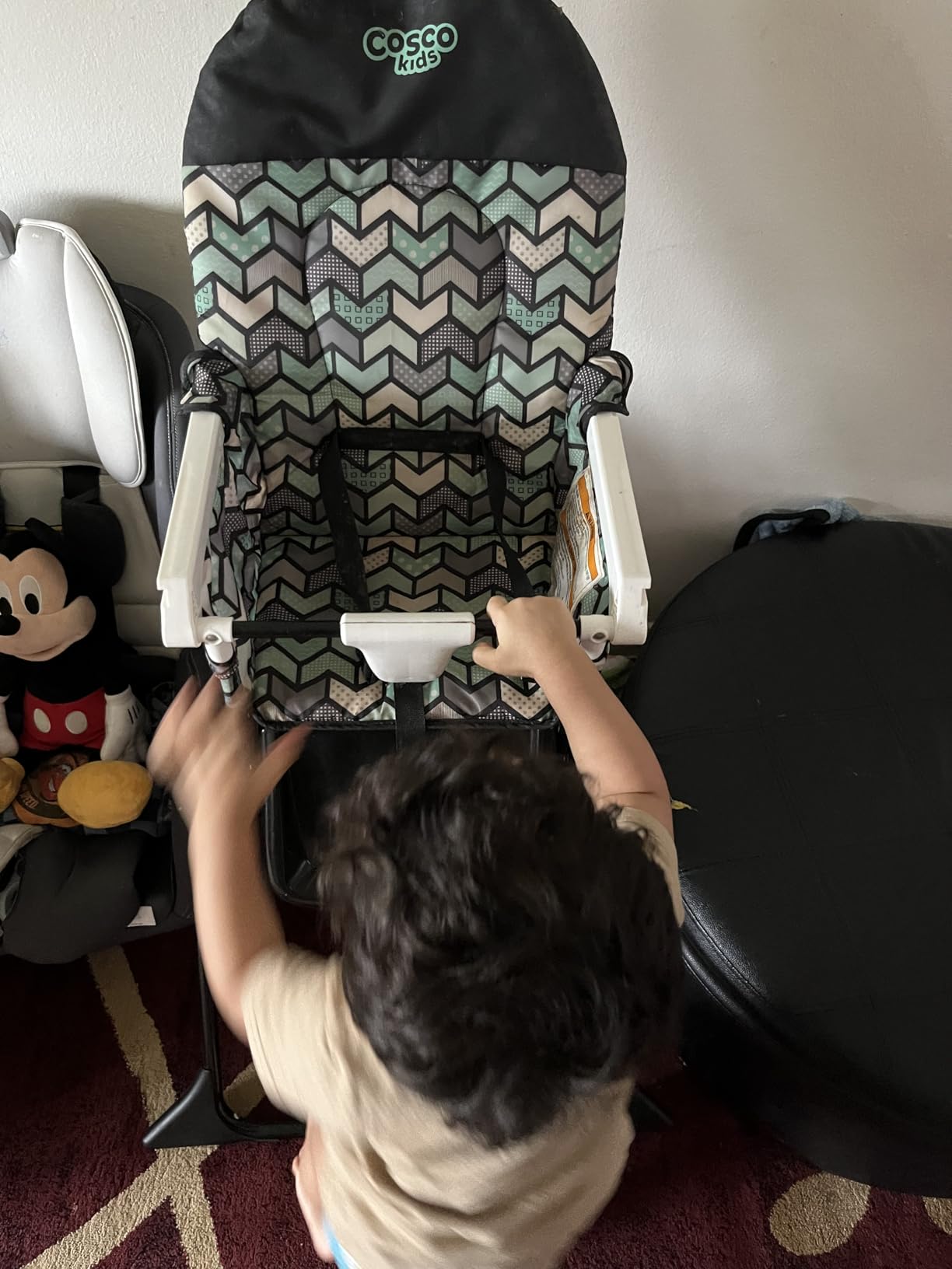 Cosco Kids Highchair for Baby, Simple Foldable High Chair, Convenient, Lightweight, and Compact Design, Flower Garden customer photo 2