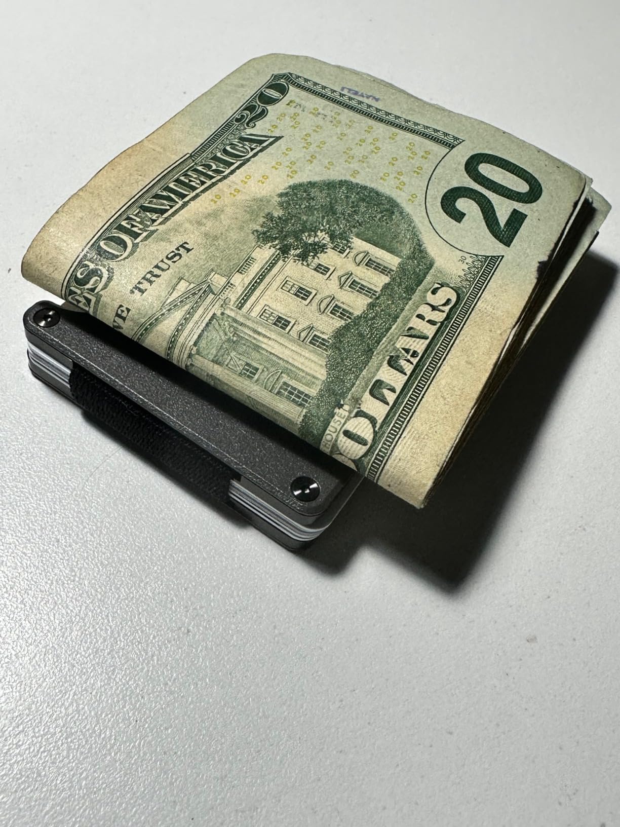 The Ridge Wallet for Men - Slim Minimalist Compact Wallet and Card Holder, RFID Protected Front Pocket Wallets for Men with Integrated Money Clip (Gunmetal Titanium) customer photo 1