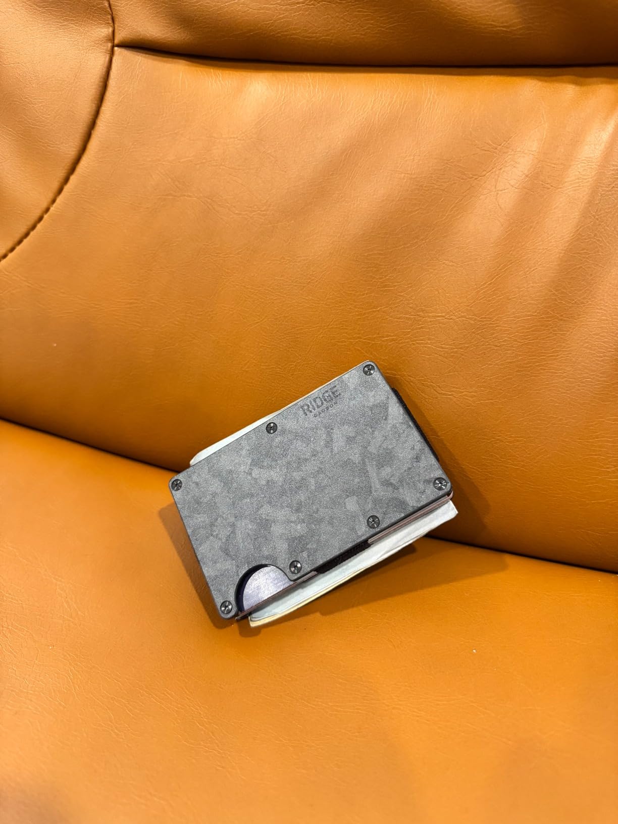 The Ridge Wallet for Men - Slim Minimalist Compact Wallet and Card Holder, RFID Protected Front Pocket Wallets for Men with Integrated Money Clip (Gunmetal Titanium) customer photo 2