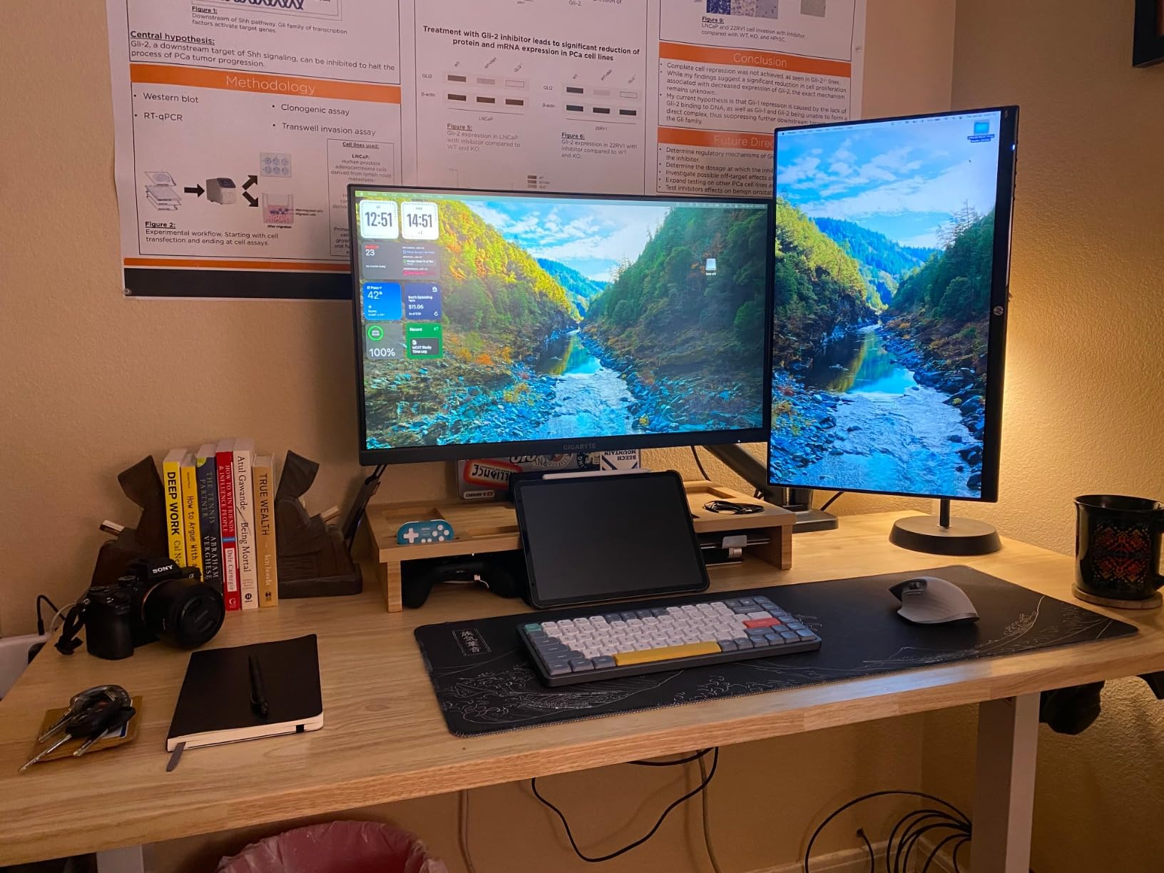 VIVO Dual Monitor Stand, Fully Adjustable Arms for 17 to 32 inch Screens, Mechanical Articulating Desk Mount, Gaming and Office Setups, VESA 75x75, 100x100, Max 19.8 lbs, Classic, Black, STAND-V002O customer photo 1
