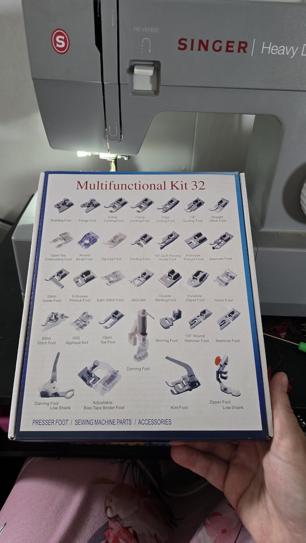32Pcs Sewing Machine Presser,Zipping, Buttonholing,Quilting in Single Kit | Compatible With Babylock Janome Elna Toyota New Home Simplicity Necchi Kenmore Replacement Sewing Machine Accessories customer photo 2