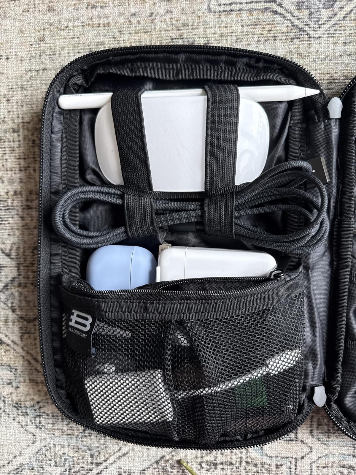 BAGSMART Travel Electronics Organizer, Phone SD Card, Men Women, Black | Travel Cord Organizer, For Travel Essentials, Cable Organizer for Phone & SD Card, For Men & Women customer photo 1