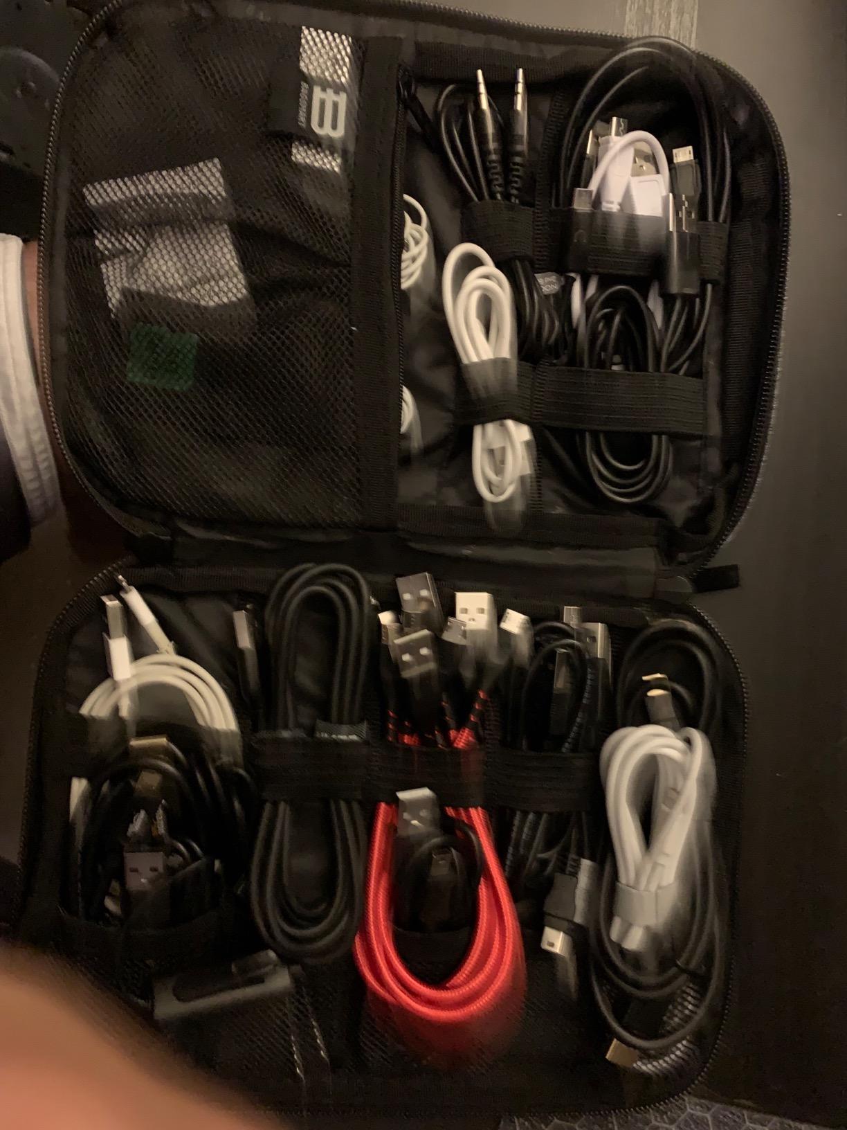 BAGSMART Travel Electronics Organizer, Phone SD Card, Men Women, Black | Travel Cord Organizer, For Travel Essentials, Cable Organizer for Phone & SD Card, For Men & Women customer photo 2
