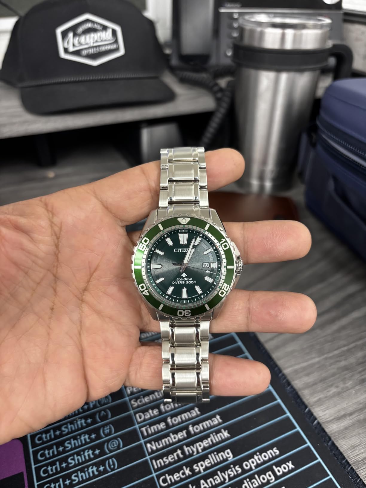 Men's Promaster Sea Eco-Drive Stainless Steel Watch, 3-Hand Date, One-Way Rotating Bezel, ISO Compliant, Luminous Hands and Markers customer photo 1