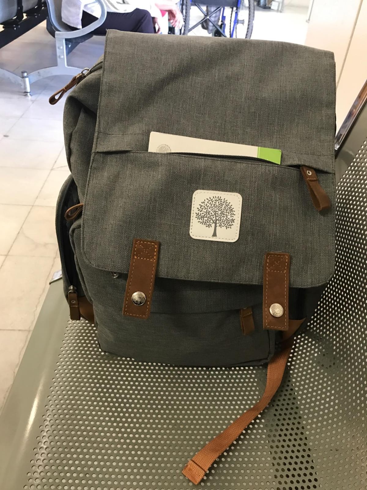 Parker Baby Co. 8-Year Original Birch Diaper Backpack, Cream customer photo 2