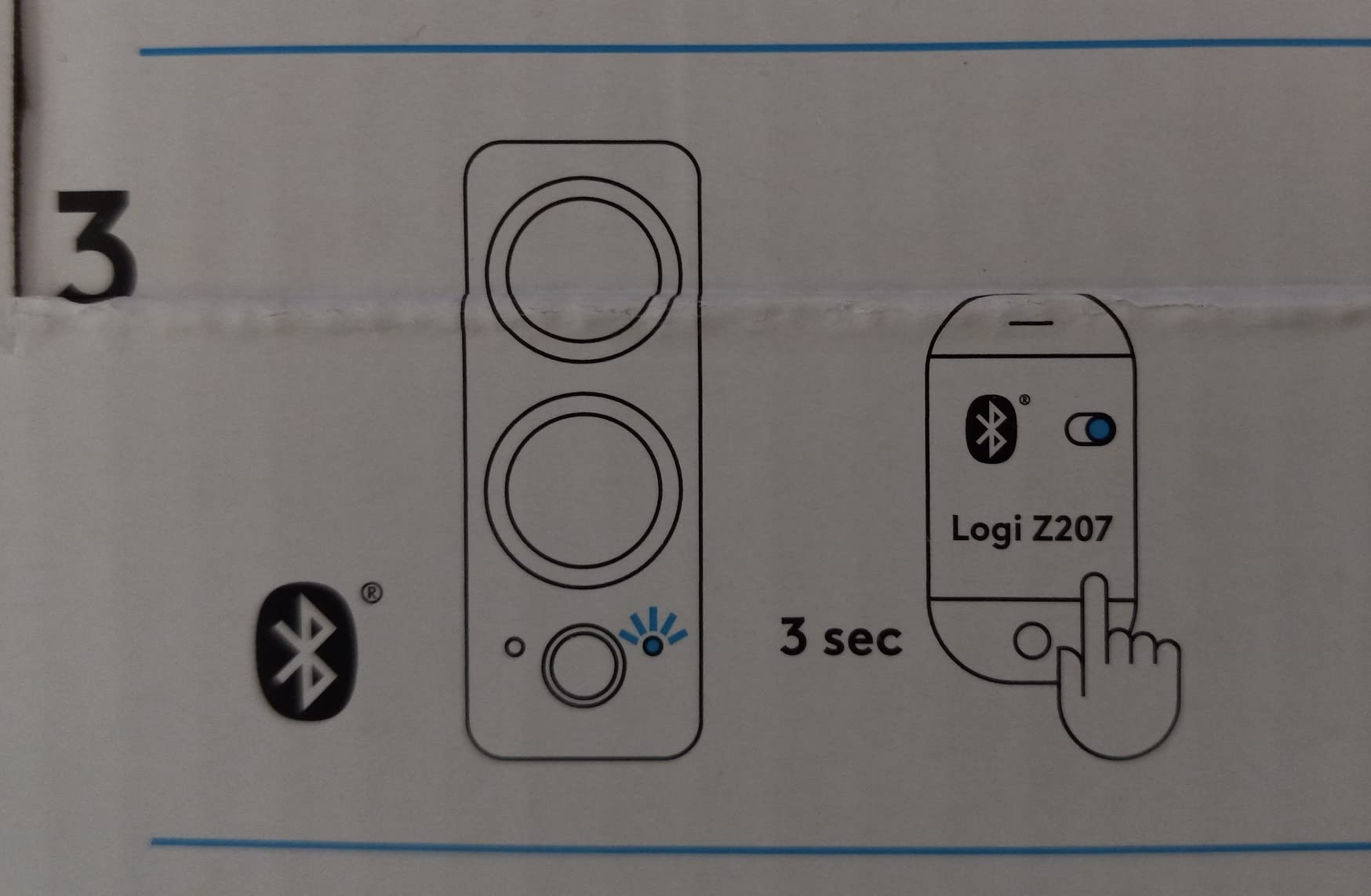 Logitech Z207 2.0 Stereo Computer Speakers with Bluetooth | 10 Watts peak power, active drivers with passive radiators, 3.5 mm input and headphone jack, ideal for PC setups customer photo 2