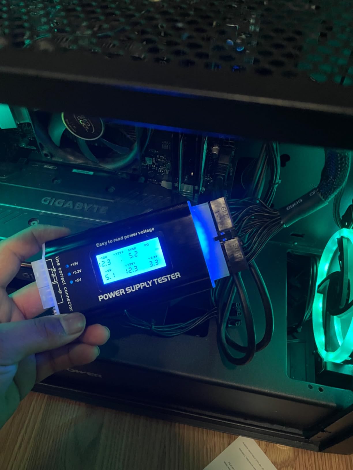 Computer PC Power Supply Tester | 1.8'' LCD Screen, Aluminum Alloy Enclosure, ATX/ITX/IDE/HDD/SATA/BYI Connectors Power Supply Tester customer photo 2