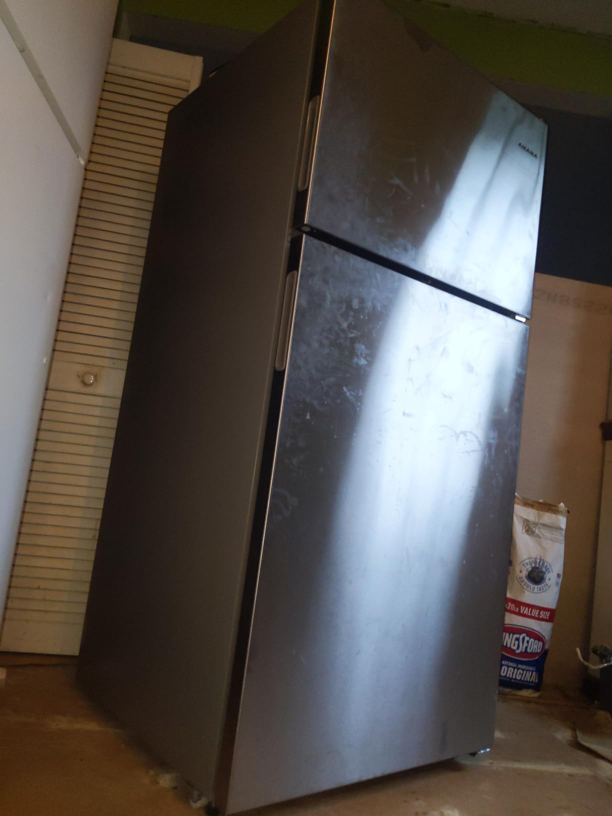 Amana 18.2 CU. FT. TOP Freezer Refrigerator in Stainless Steel ART318FFDS customer photo 1