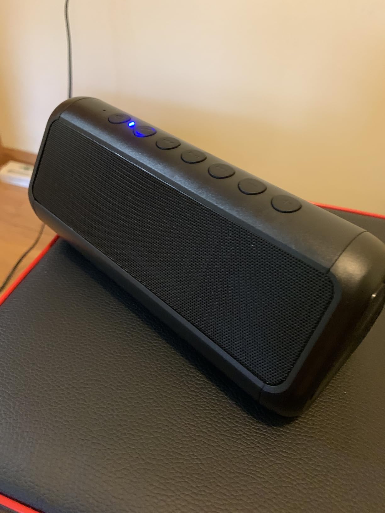 Solar Bluetooth Speaker Portable Wireless, 50H Playtime with HD Stereo Sound, 5000mAh Can Charge Cell Phone, BT5.3, Outdoor Waterproof IPX6, TWS Pairing/AUX/TF play for Camping/Beach/Party/travel/Cycling customer photo 1