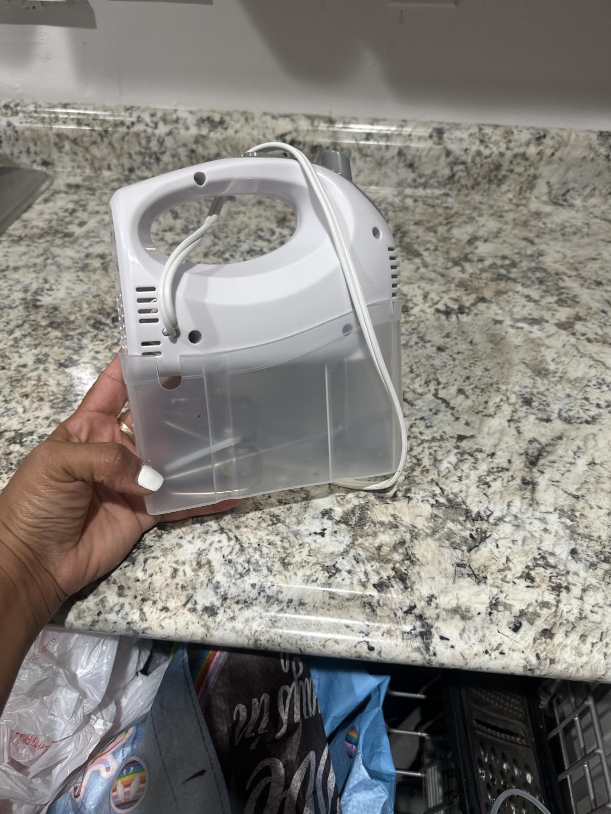 OVENTE 5-Speed Corded Electric Hand Mixer with Stainless Steel Whisks, Compact Portable Design with Snap-On Storage Case, 150W Lightweight Handheld Mixer for Baking & Cooking, Red HM151R customer photo 2