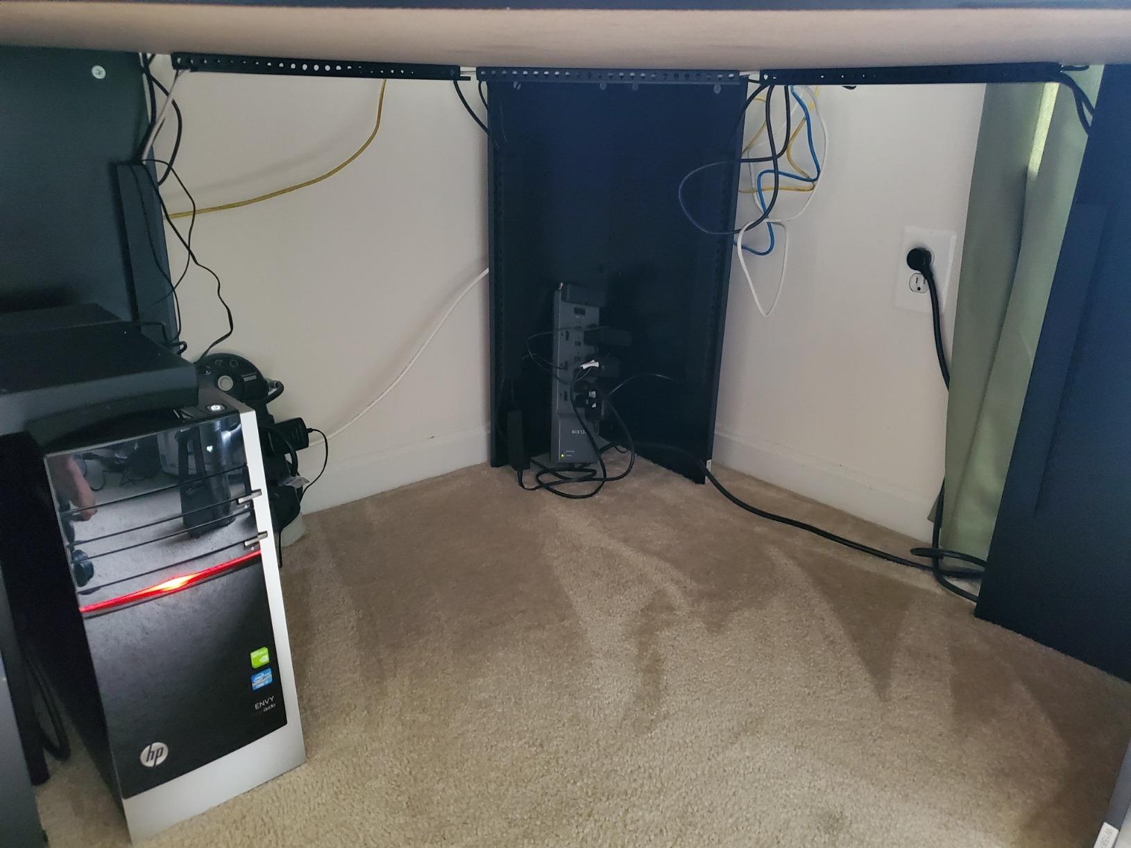 Cable Raceway Kit, Stageek Cable Management System Open Slot Wiring Raceway Duct with Cover, On-Wall Concealer Organizer for Cable Pass to Hide Wires Cords for TVs, Computers - 9x15.4inch, Black customer photo 1