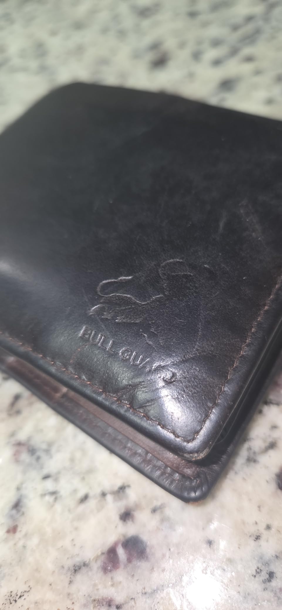 BULL GUARD RFID Blocking Bifold Mens Wallet Premium Top Grain Leather Brown Extra Capacity Wallet for Men Genuine Leather Western Brown, 11+ Cards, Flip Up ID Window, Gift For Men in Nice Gift Box customer photo 1
