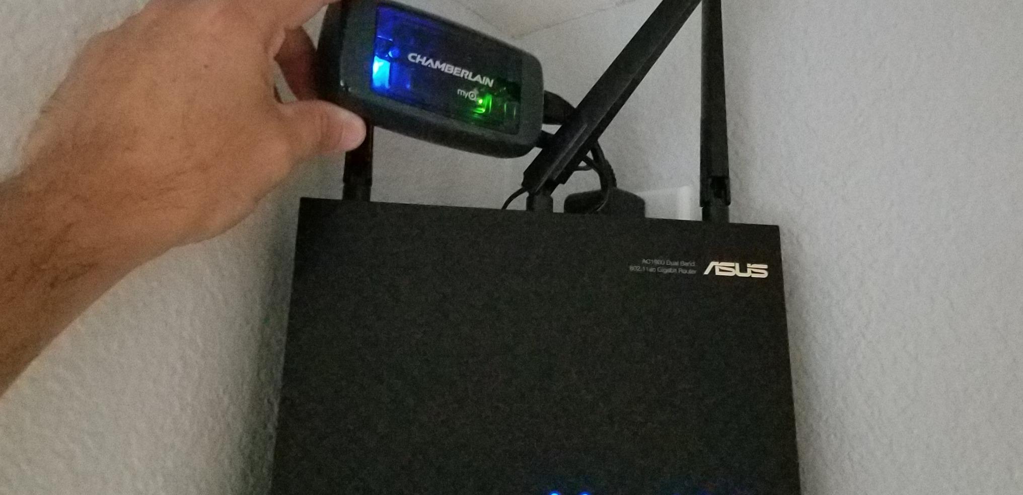 Chamberlain Smart Garage Door Opener - Wall Mounted - myQ Smartphone Controlled - Ultra Quiet Space Saving Direct Drive, Model RJO20 customer photo 1