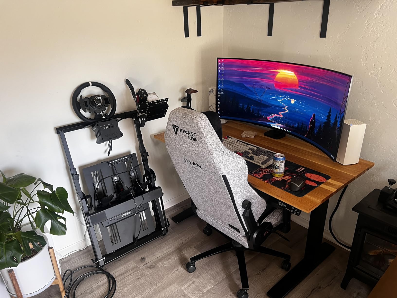 GT OMEGA Apex Racing Wheel Stand - Compatible with Logitech G29 and G920, Fanatec ClubSport, and Thrustmaster TX, T500, & T300, Foldable, Tilt-Adjustable for Racing Control customer photo 2