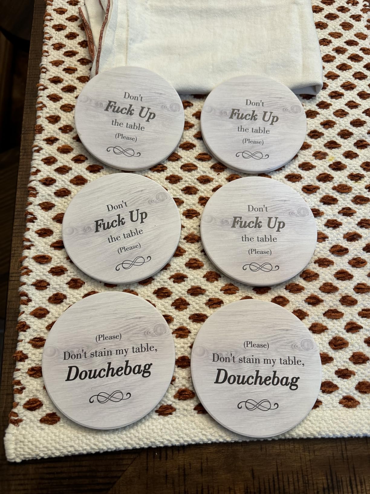 Funny Coasters - Perfect White Elephant Gifts - Unique Gifts for Women Men - Cool Friend Gifts - Secret Santa Gifts - Gag Gifts - Couples Gifts - Funny Housewarming Gifts - Birthday customer photo 1
