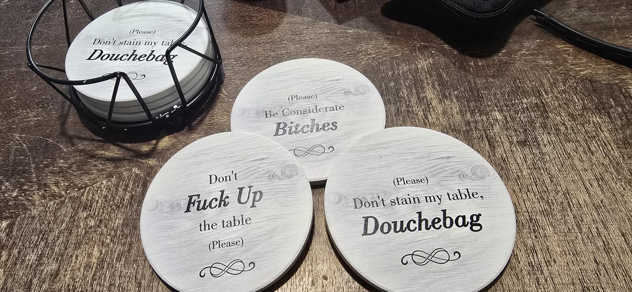 Funny Coasters - Perfect White Elephant Gifts - Unique Gifts for Women Men - Cool Friend Gifts - Secret Santa Gifts - Gag Gifts - Couples Gifts - Funny Housewarming Gifts - Birthday customer photo 2