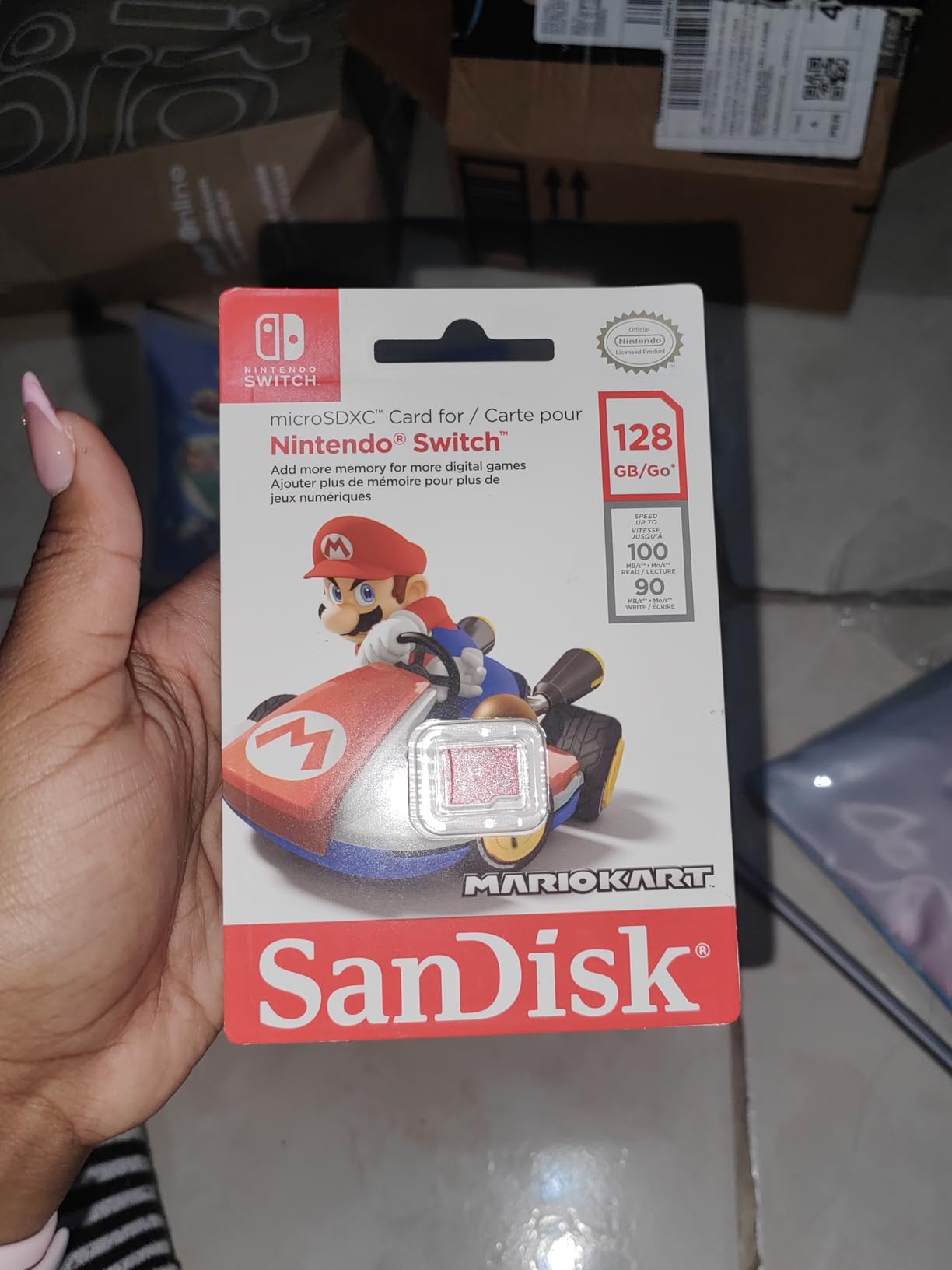 SanDisk 128GB microSDXC-Card, Licensed for Nintendo-Switch - SDSQXAO-128G-GNCZN customer photo 2