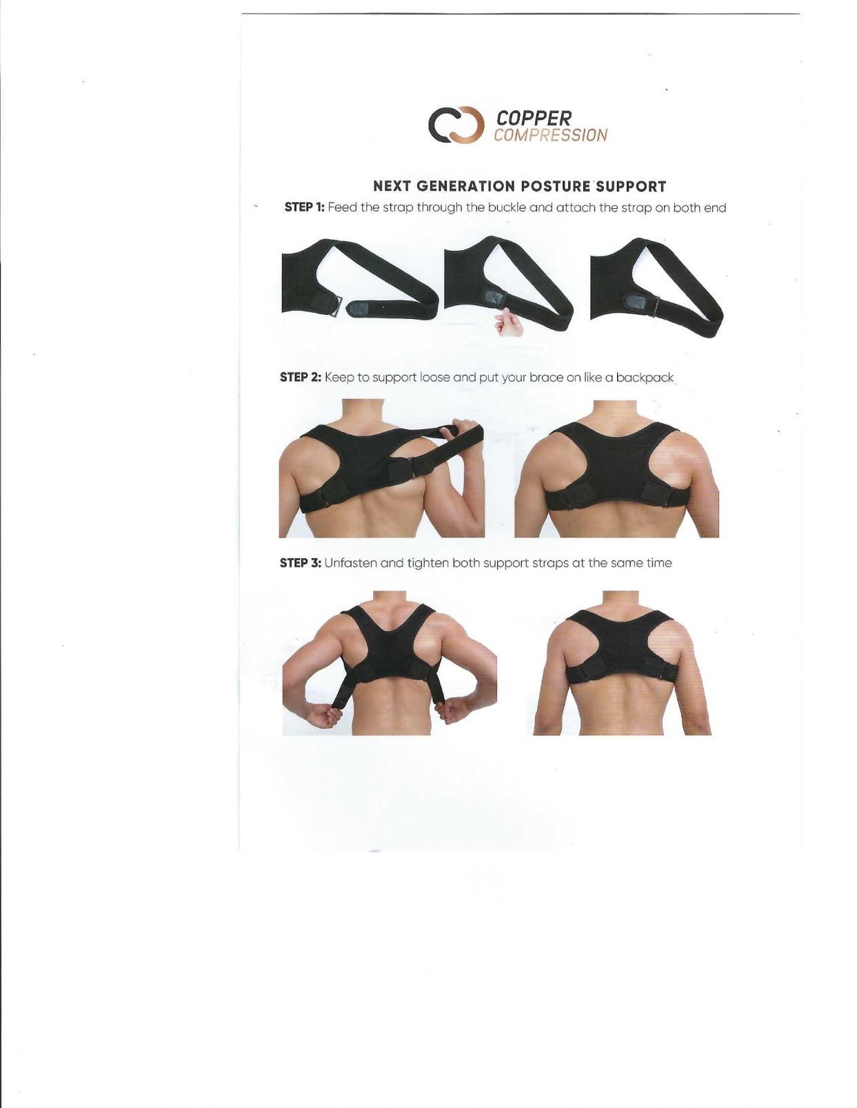 Copper Compression Posture Corrector for Men & Women - Adjustable Copper Infused Orthopedic Brace for Pain Relief from Bad Posture, Slumping - Targets Upper Back, Shoulders, Neck, Clavicle customer photo 1