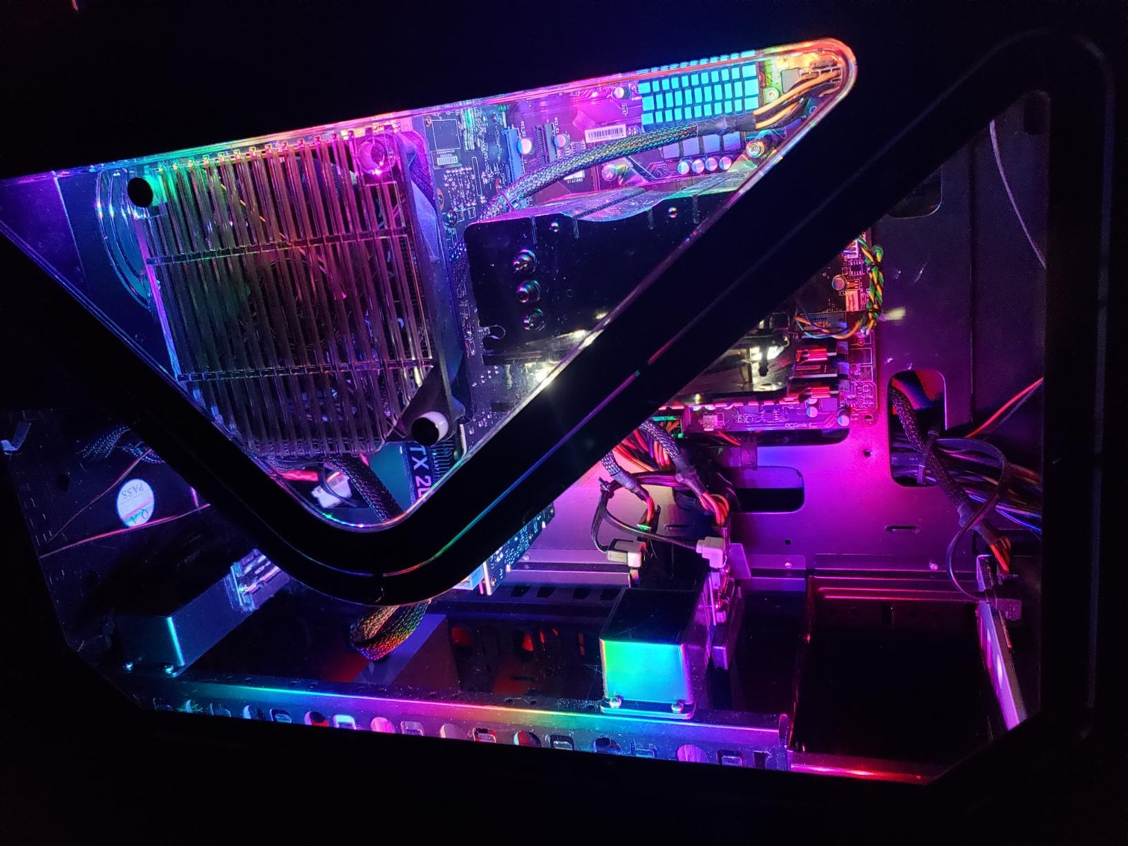 PC Addressable RGB LED Strip Lights Kit - Magnetic PC Case Lighting, 2PCS 42LEDs ARGB Strip for 5V 3pin RGB Header Motherboard Asus Aura, Asrock RGB Led, Gigabyte RGB Fusion, Mystic Light customer photo 1