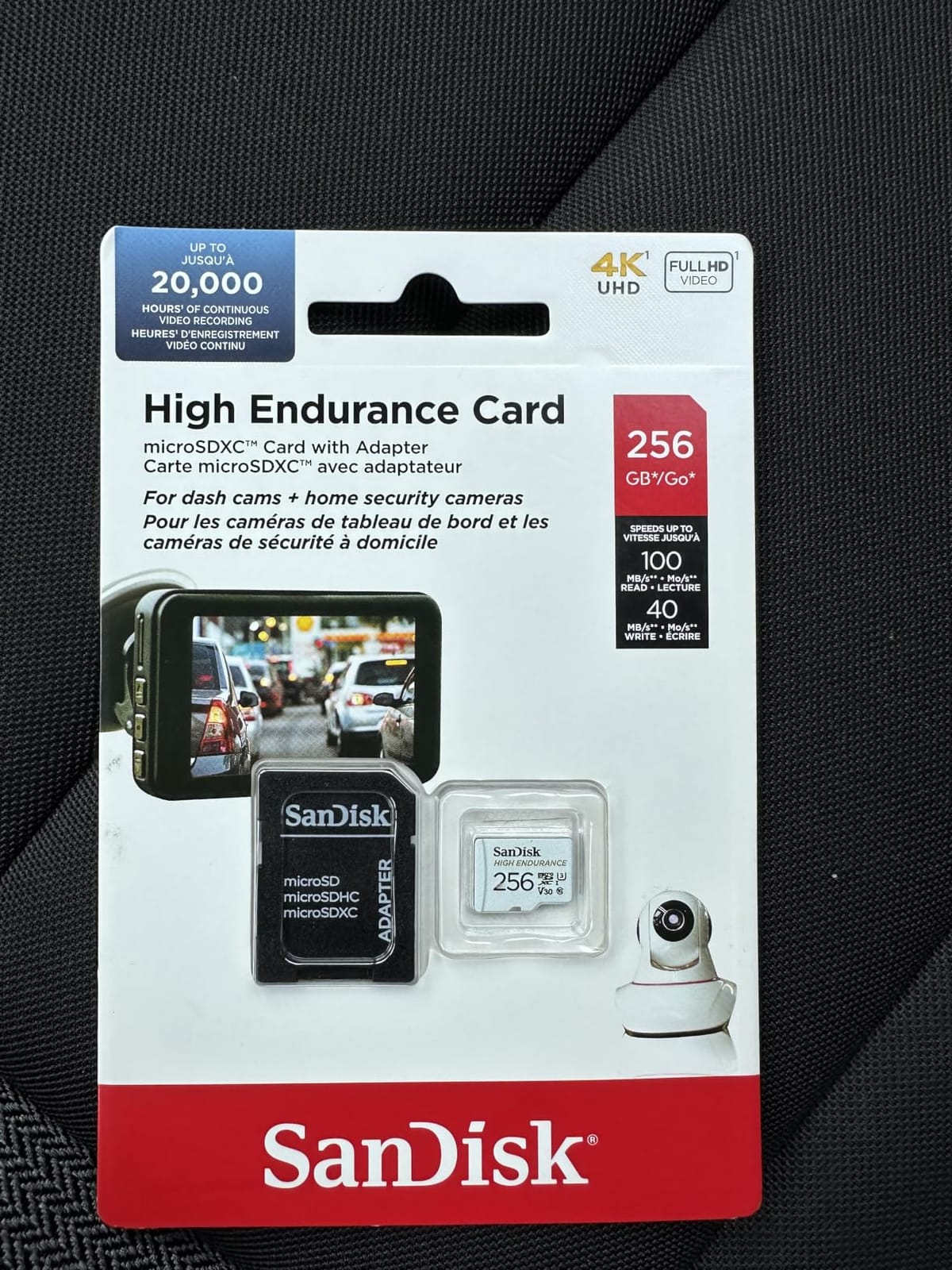 SanDisk 128GB High Endurance Video microSDXC Card with Adapter for Dash Cam and Home Monitoring Systems - C10, U3, V30, 4K UHD customer photo 1