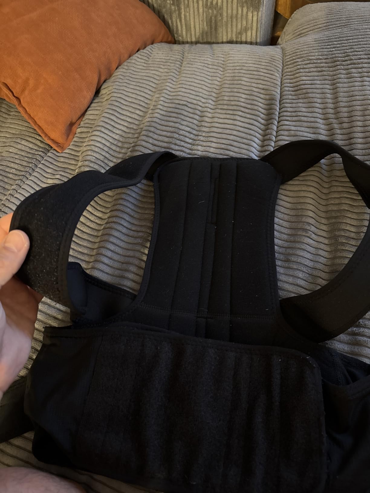 Fitsupport Back Brace Posture Corrector for Women and Men Back Lumbar Support Shoulder Posture Support for Improve Posture Provide and Back Pain Relief Large (Pack of 1) customer photo 1