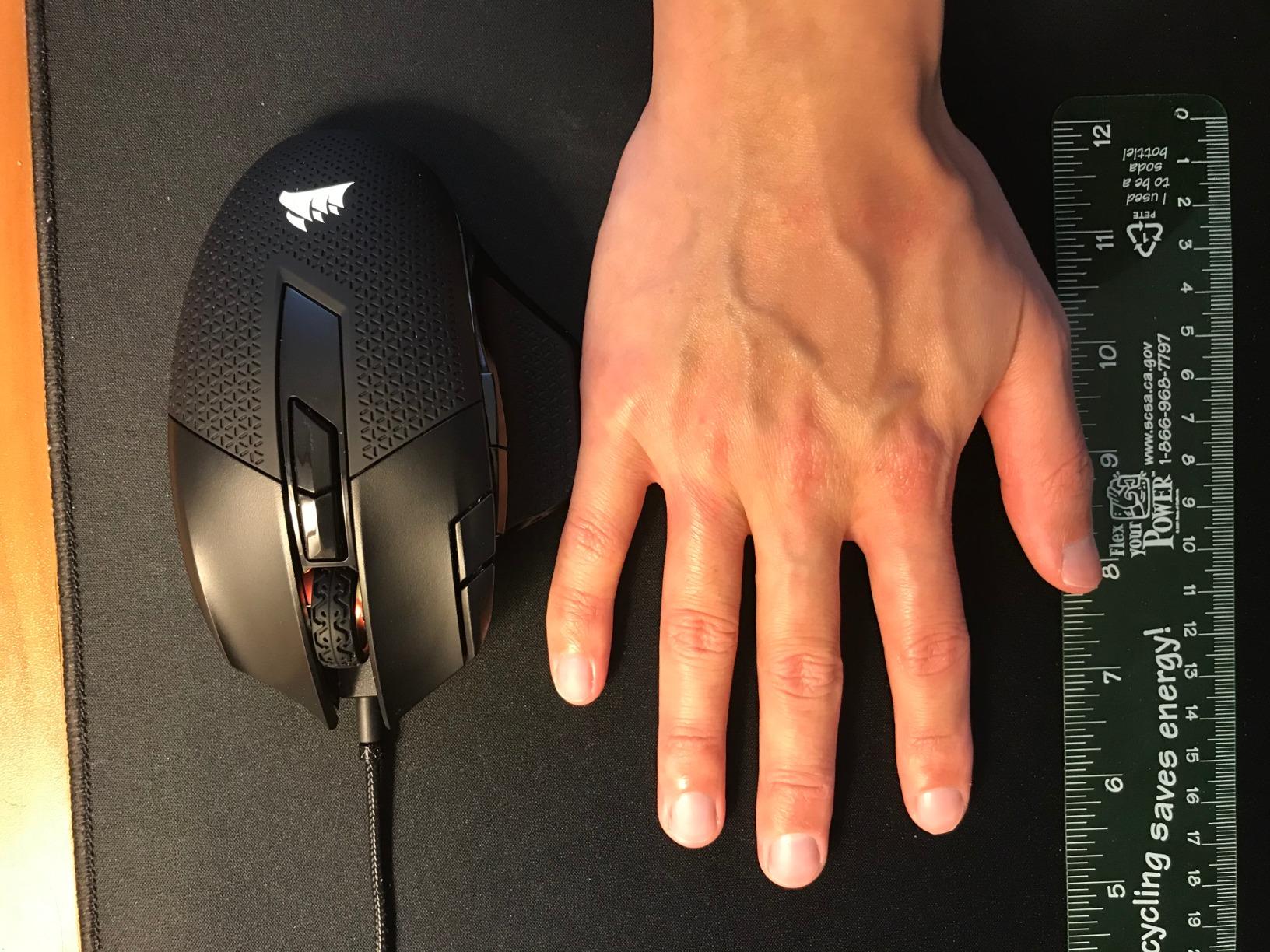 Corsair NIGHTSWORD RGB Gaming Mouse for FPS, MOBA - 18,000 DPI - 10 Programmable Buttons - Weight System - iCUE Compatible - Black customer photo 1