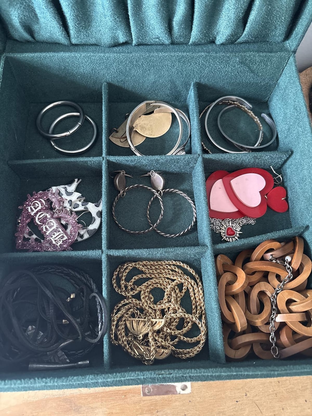 ProCase Velvet Jewelry Box Organizer for Women -Black | 2 Layer Jewelry Display Storage Holder Case for Necklace Earrings Bracelets Rings customer photo 1