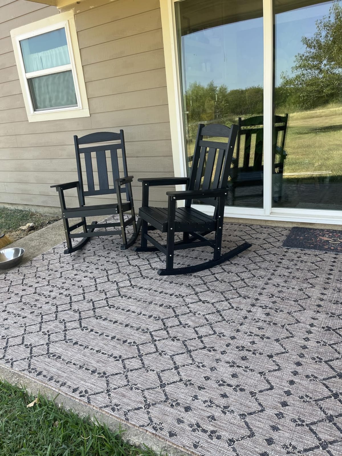 JONATHAN Y Moroccan Geometric Indoor Outdoor Area Rug 8X10 Natural/Black, Ourika Textured Weave for Backyard, Patio, Porch, Easy-Cleaning, High Traffic, Pet-Friendly, Non-Shedding (SMB108D-8) customer photo 1