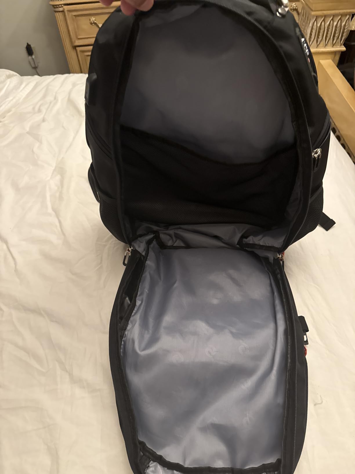 SHRRADOO Extra Large Travel Laptop Backpack for Men, Fit 17 Inch Laptops, Combination Lock, Carry On Flight Approved, Business Backpack, Black customer photo 2