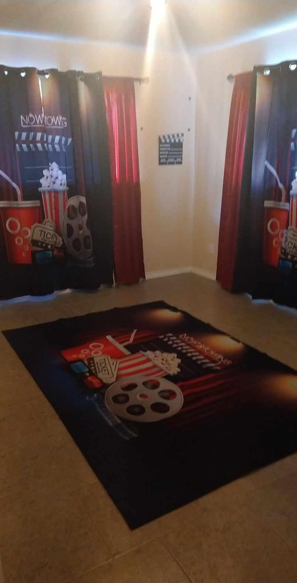 Home Area Runner Rug Pad Cinema Movie Theater Object on Curtain ;Sign Thickened Non Slip Mats Doormat Entry Rug Floor Carpet for Living Room Indoor Outdoor Throw Rugs customer photo 1
