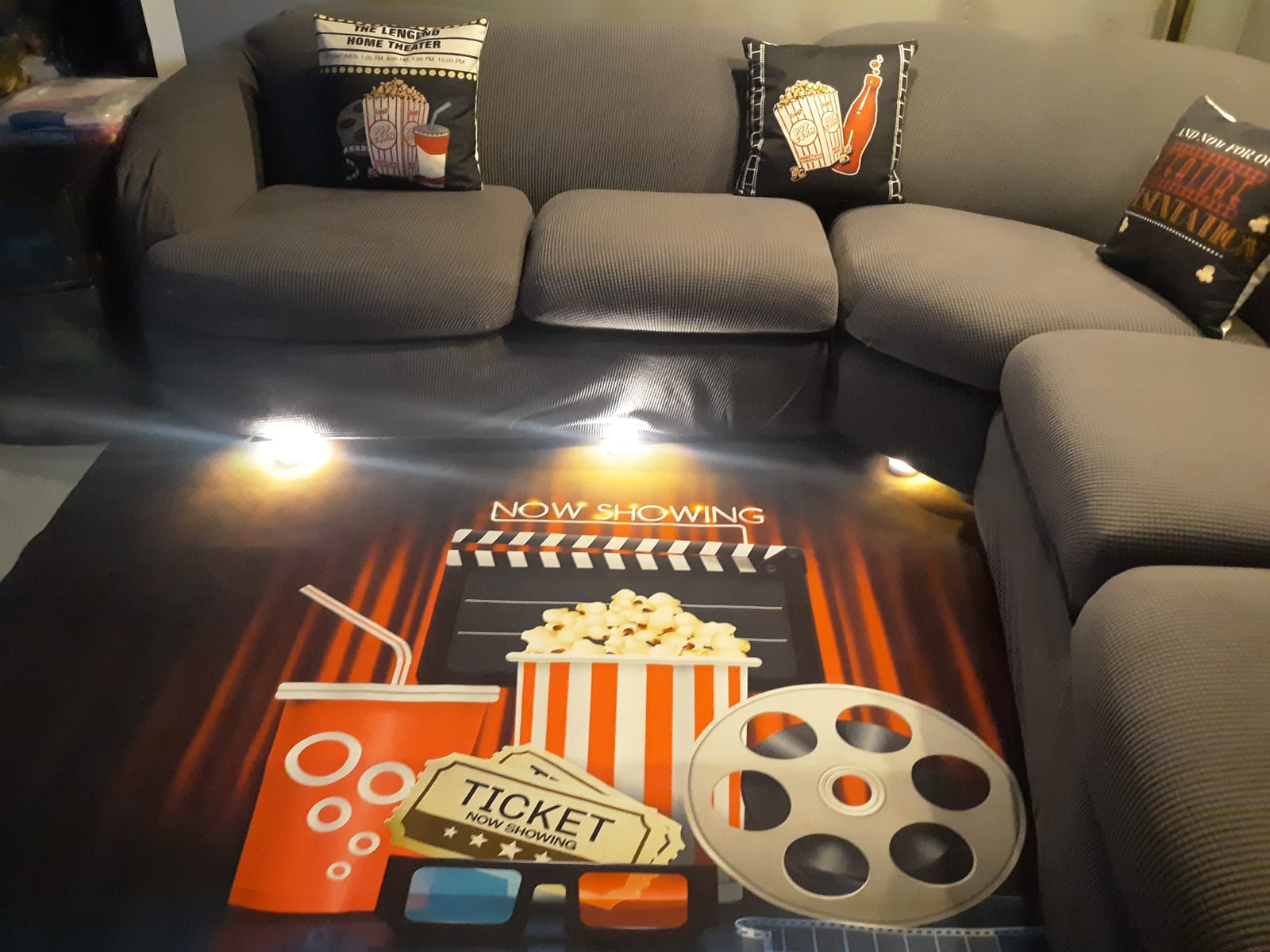 Home Area Runner Rug Pad Cinema Movie Theater Object on Curtain ;Sign Thickened Non Slip Mats Doormat Entry Rug Floor Carpet for Living Room Indoor Outdoor Throw Rugs customer photo 2