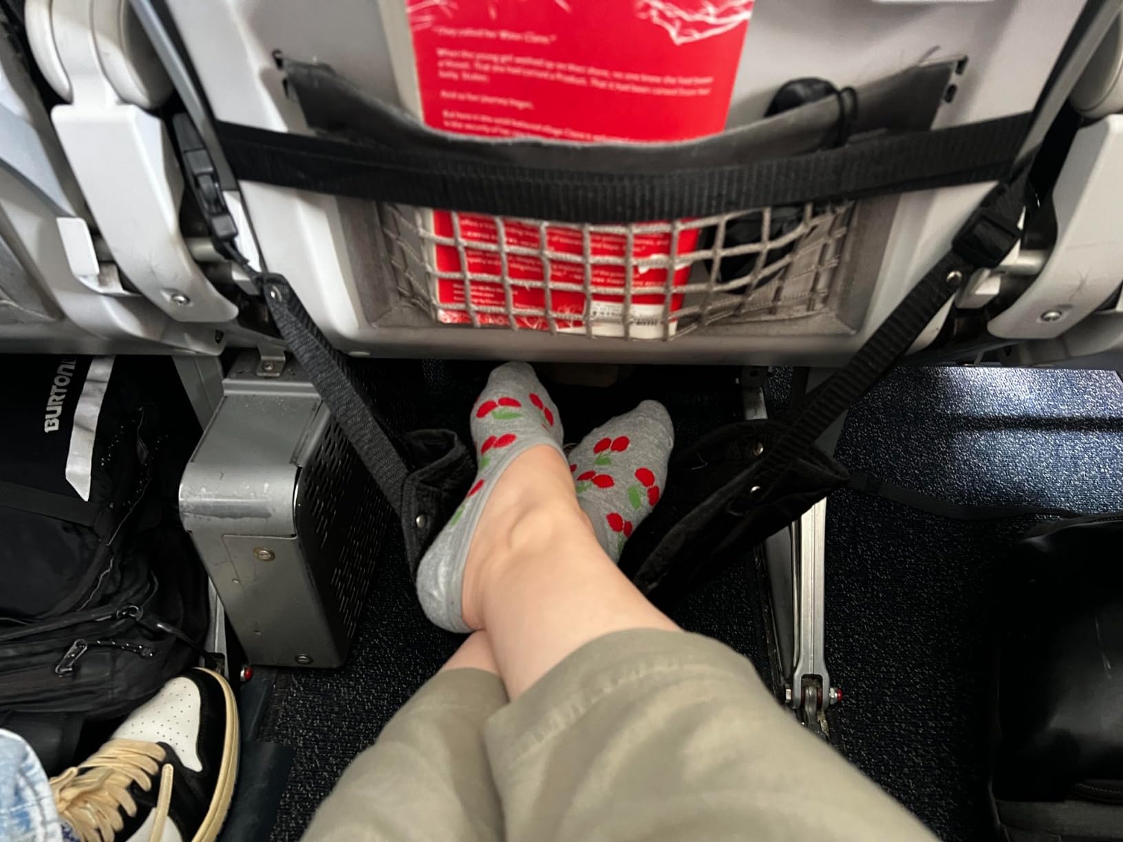 Upgraded Airplane Foot Rest (Premium Memory Foam) - Thickened Super-Size Airplane Foot Hammock to Relax Your Feet - Perfect Airplane Travel Essentials for Long Flight Plane (Extra Large) customer photo 2