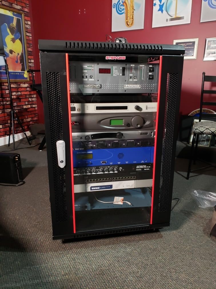 18U Wall Mount Server Rack Cabinet for Home Lab, Office IT and AV Network Installations, 24-Inch Deep 19-Inch Locking Rack with Fan, PDU and Shelves customer photo 1