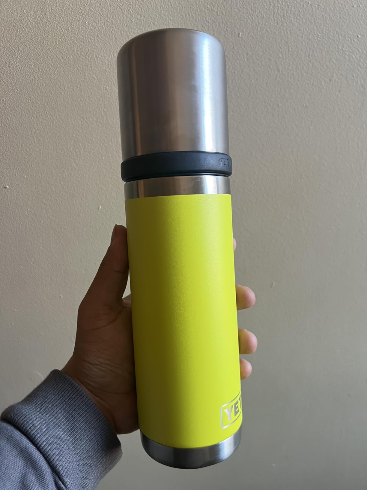 YETI Rambler 18 oz Bottle, Leakproof, Vacuum Insulated, Stainless Steel with Chug Cap, Stainless customer photo 1