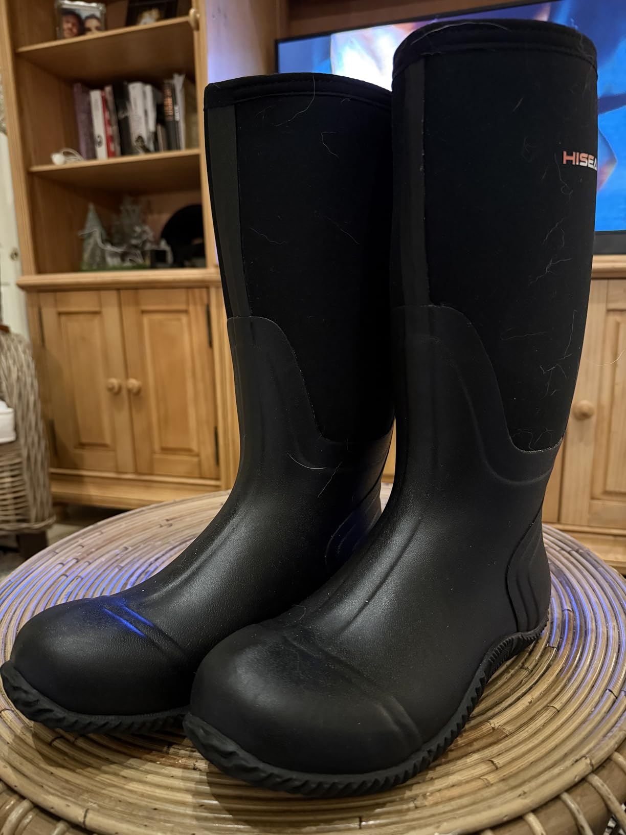 HISEA Women's Rain Boots Waterproof Insulated Neoprene Rubber Mud Boots customer photo 2
