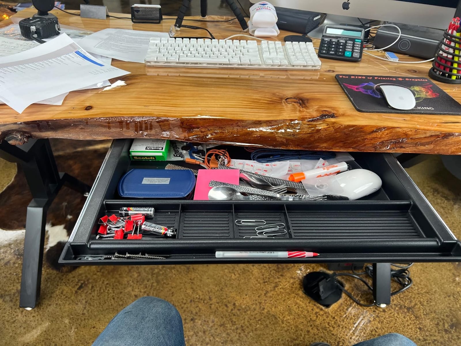 Mount-It! Large Under Desk Pencil Drawer, 21.25