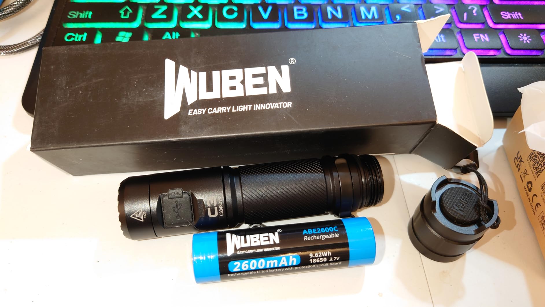WUBEN C3 Flashlight 1200 High Lumens 6 Modes Rechargeable Flashlights, Super Bright IP68 Tactical Flashlight for Camping, Home, Emergency, Rescue, Hunting, Inspection, Repair customer photo 2