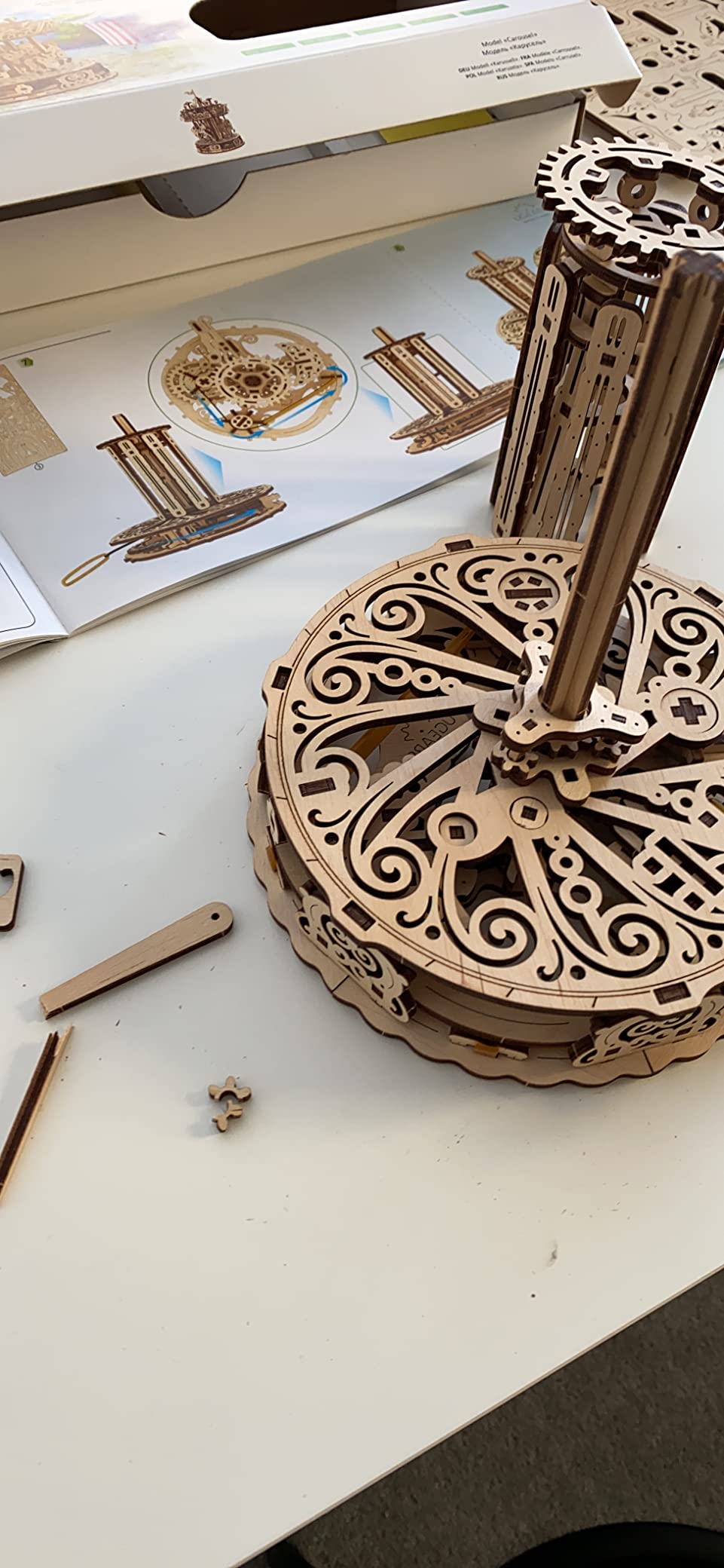 UGEARS Carousel 3D Wooden Puzzles for Adults - Mechanical 3D Model Self-Assembling Craft DIY Kit Adult 3D Puzzle Gift, Wooden Model Kits for Adults customer photo 2