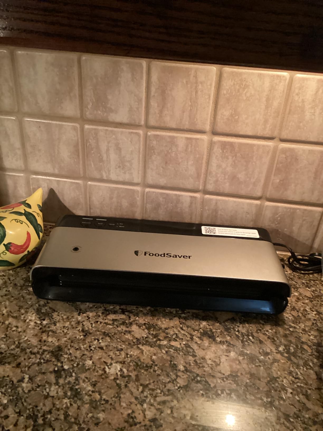 FoodSaver PowerVac Compact Vacuum Sealing Machine VS0150, Stainless Steel & Black Vertical Storage customer photo 1