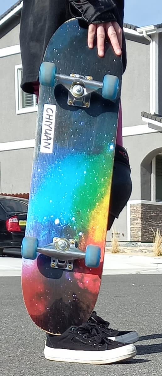 PHOEROS Complete Skateboards - Standard Skateboards for Beginners Kids Boys Girls Teenager - 31''x 8'' Canadian Maple Cruiser Pro Skate Board customer photo 2