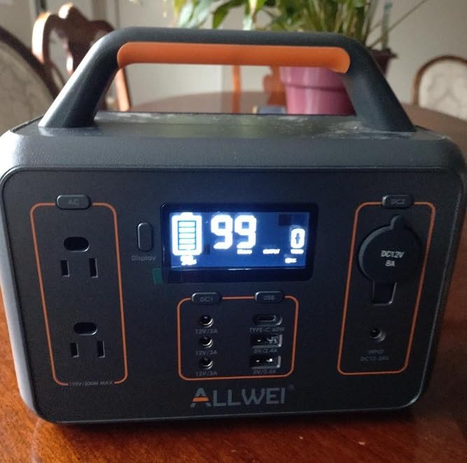 ALLWEI Portable Power Station 300W, 256Wh Solar Generator LiFePO4 Battery customer photo 1