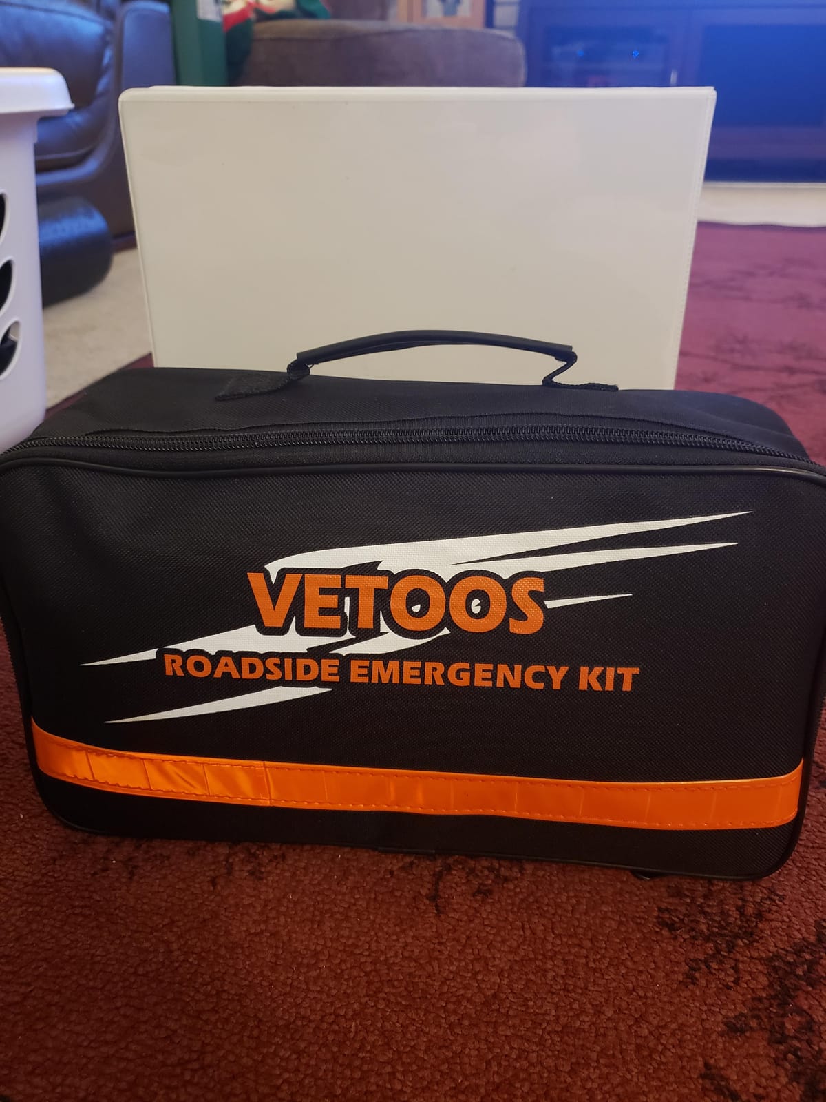 Car Roadside Emergency Kit with Jumper Cables, Auto Vehicle Safety Road Side Assistance Kits, Winter Car Kit for Women and Men, with Portable Air Compressor, Tow Rope, Multitool Plier customer photo 2