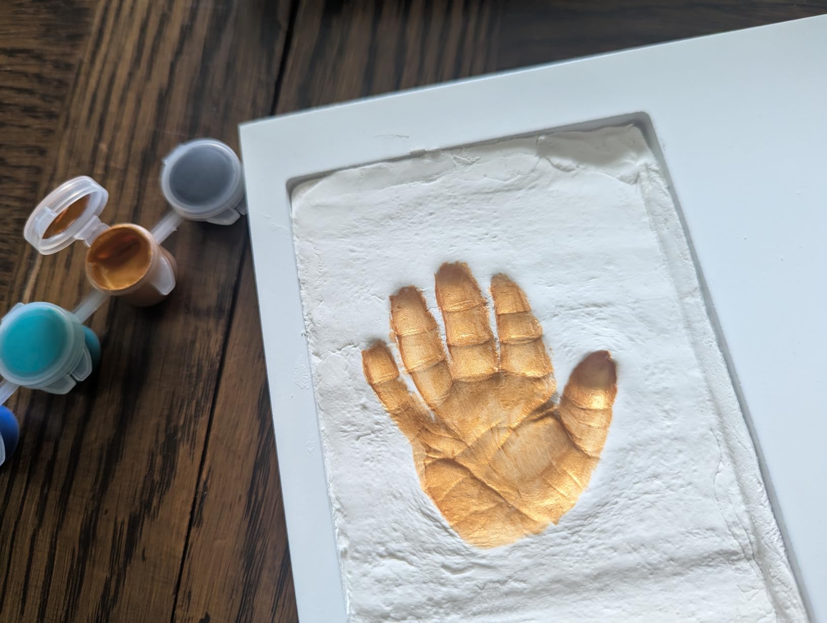KeaBabies Baby Hand and Footprint Kit, Clay Keepsake Frame (Alpine White) | Quick Dry Handprint and Footprints, Newborn Nursery Picture Frame, Personalized New Mom Gifts for Baby First Christmas Shower customer photo 2