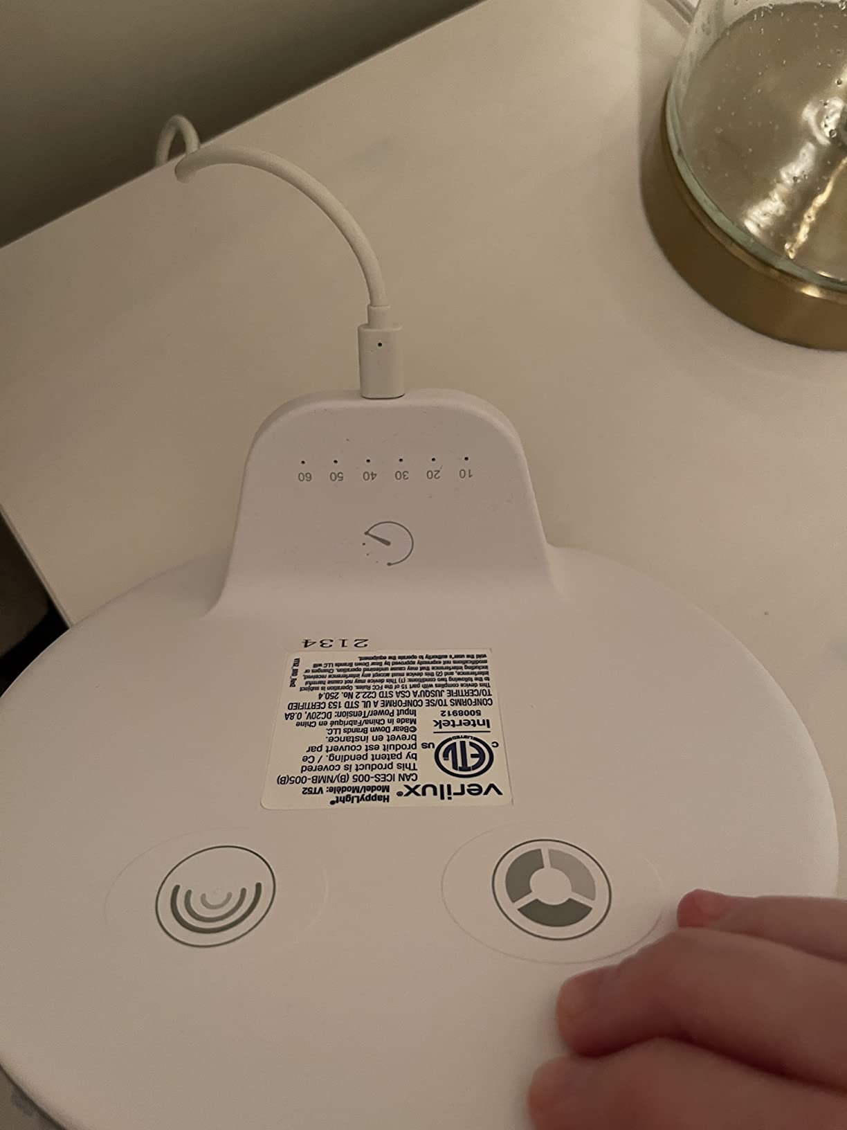 Verilux HappyLight Alba - New Round UV-Free LED Therapy Lamp, Bright White Light with 10,000 Lux, Adjustable Brightness, Color, and Countdown Timer customer photo 1