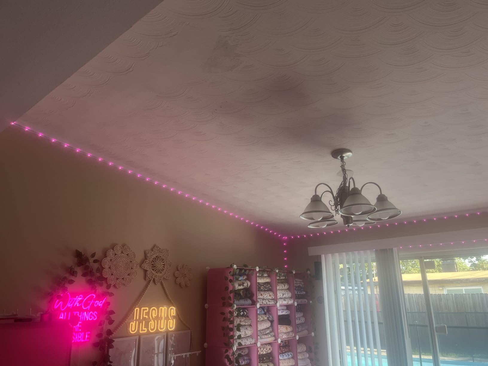 TJOY LED Lights for Bedroom 100ft, RGB Color Changing Strip Lights Indoor | Music Sync Rope Lights via Bluetooth for Room Decor, Strong Adhesive, DIY customer photo 1
