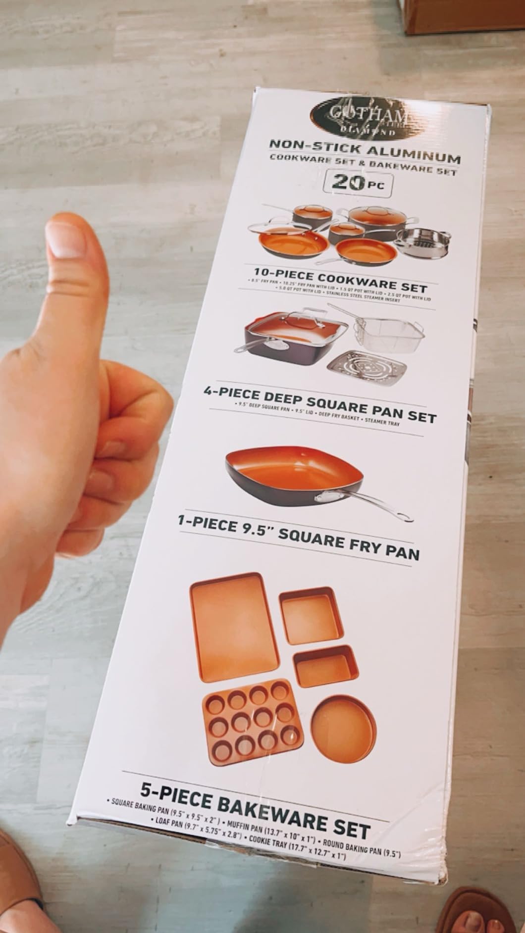 Gotham Steel 12 Pc Ceramic Cookware Set Nonstick, Ceramic Pots and Pans Set Non Stick with Steamer, Non Toxic PFOA PFOS Free, Oven & Dishwasher Safe, Copper customer photo 2