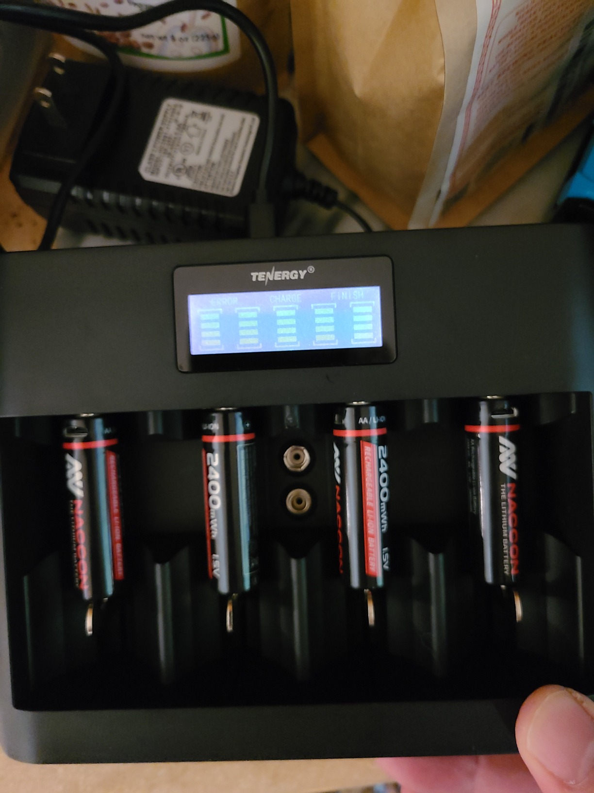 Tenergy TN486U 5-Bay Universal Battery Charger with LCD, Micro USB/Type C Input, for AA, AAA, C, D, and 9V Rechargeable Batteries customer photo 2