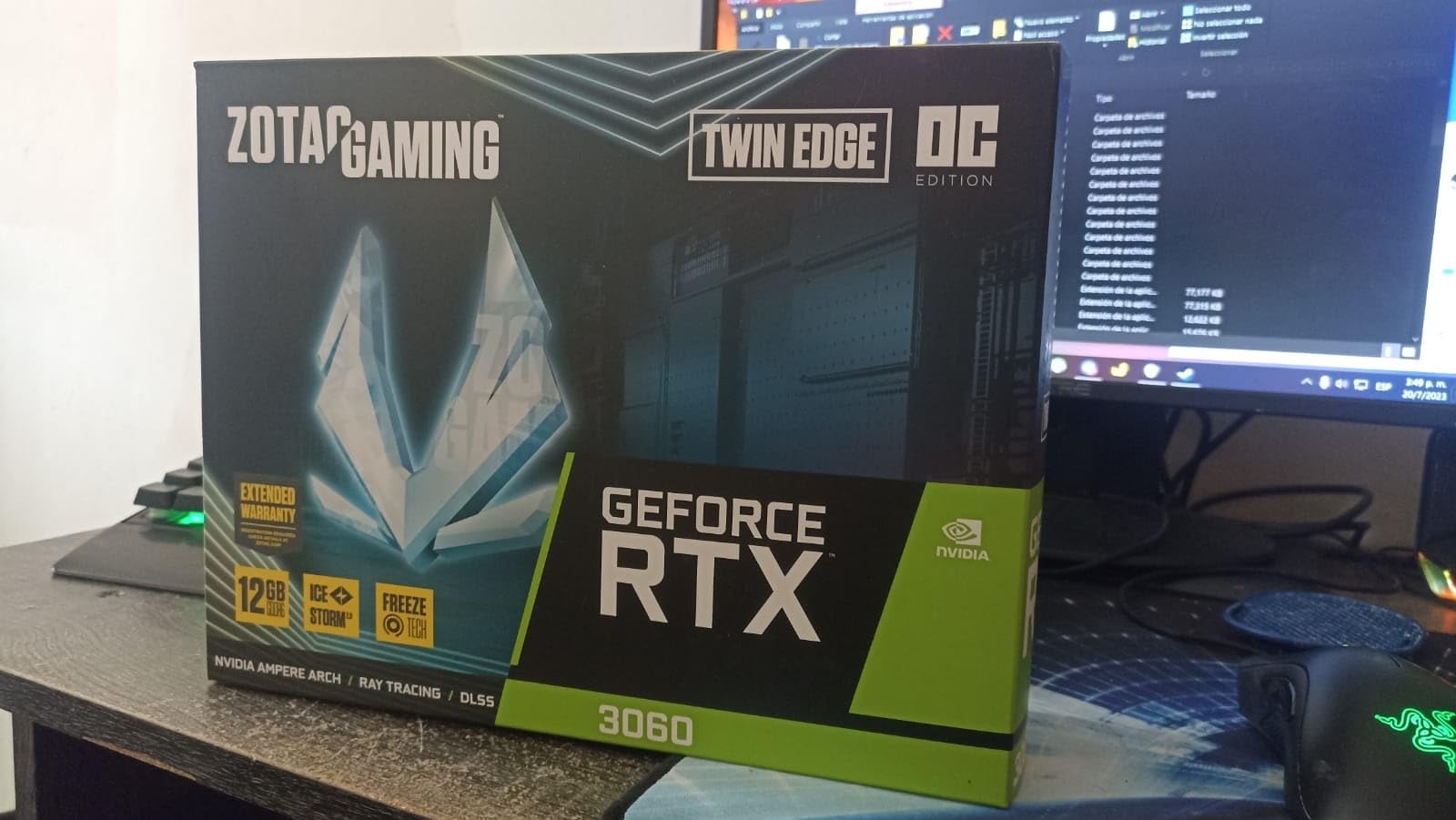 ZOTAC Gaming GeForce RTX 3060 Twin Edge OC 12GB GDDR6 192-bit 15 Gbps PCIE 4.0 Gaming Graphics Card, IceStorm 2.0 Cooling, Active Fan Control, Freeze Fan Stop ZT-A30600H-10M customer photo 1