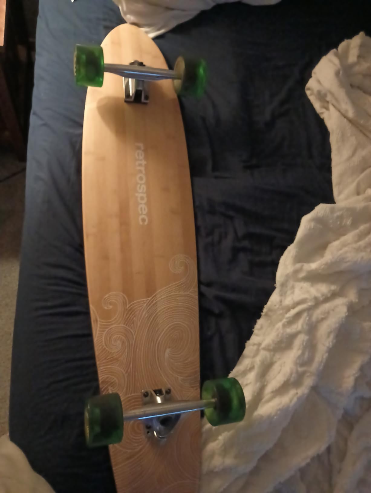 Retrospec Zed Pintail & Cruiser Longboard Adult Skateboard - 44in Bamboo & Canadian Maple Deck with ABEC-7 Bearings, 70mm PU Wheels for Commuting & Carving customer photo 1
